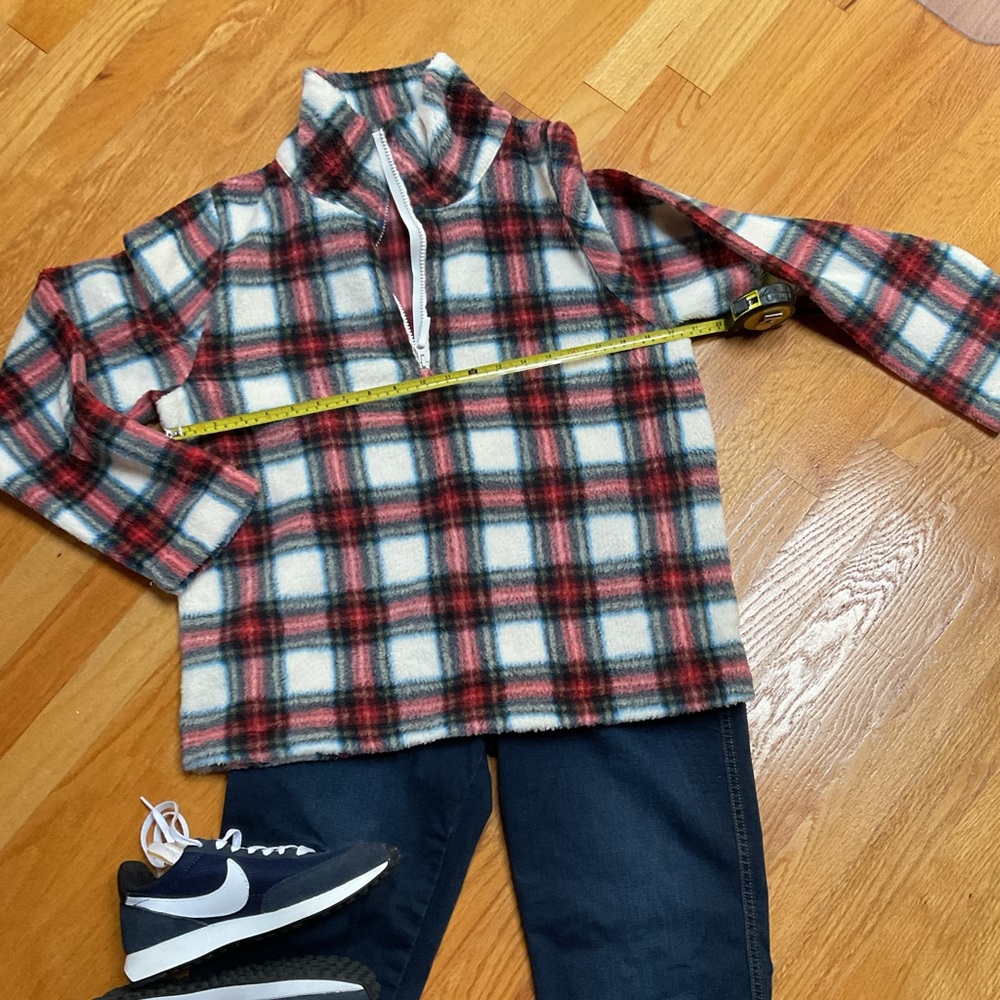 Festive cozy J Crew tartan popover size M